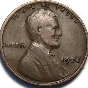 1924 P Lincoln Wheat Cent Penny Seller Fine