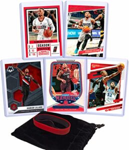 damian lillard (5) assorted basketball cards bundle - portland trailblazers trading cards - # 2