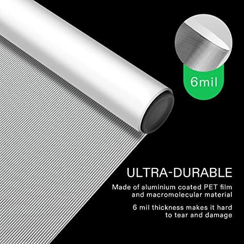 VIVOSUN 6 Mil Mylar Film Roll, 4 ft. x 25 ft. Diamond Film Foil Roll, Heavy-Duty Reflective Film for Grow Tent, Warm House, and Grow Room (25 ft.)