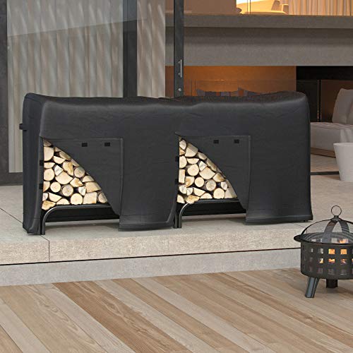 Regal Flame 8 Foot Black Water Resistant Firewood Log Rack Cover