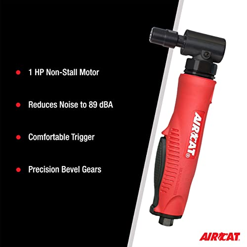 AIRCAT Pneumatic Tools 6265 1.0 HP Composite Angle Die Grinder 18,000 RPM