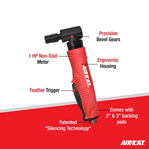 AIRCAT Pneumatic Tools 6265 1.0 HP Composite Angle Die Grinder 18,000 RPM