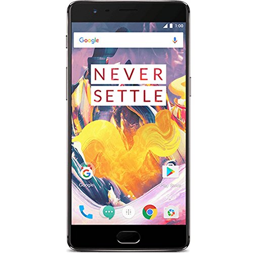 OnePlus 3T A3003 Unlocked Smartphone, 5.5-Inch 128GB Dual-SIM 4G LTE - International Version (Gunmetal)