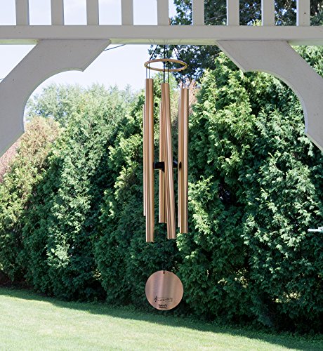 Nature’s Melody Aureole Tunes Wind Chimes – Outdoor Windchime with 6 Tubes Tuned to B Pentatonic Scale, 100% Rustproof Aluminum, Powder Finish & S Hook Hanger for Sympathy, Memorial Gift or Zen Garden