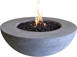 elementi lunar bowl high performance cast concrete fire pit - propane