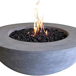 Elementi Lunar Bowl High Performance Cast Concrete Fire Pit - Propane