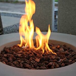 Elementi Lunar Bowl High Performance Cast Concrete Fire Pit - Propane