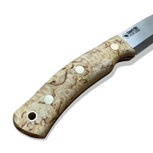 Casstrom No.10 SFK - Sleipner/Scandi/Curly Birch/Firesteel - Fixed