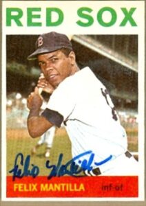 autograph warehouse 37930 felix mantilla autographed baseball card boston red sox 1964 topps no. 228 67