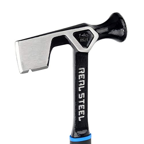 REAL STEEL Ultra Onepiece Steel Drywall Hammer with Milled Face, 14 oz Wall Board Tool 0521