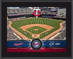 minnesota twins 10" x 13" sublimated team stadium plaque - mlb team plaques and collages
