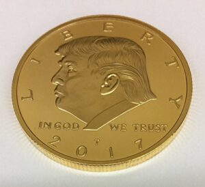 aizics mint trump coin 2017 gold inaugural eagle commemorative donald trump coin 38mm. 45th president of the united states of america certificate of authenticity m.a.g.a. potus