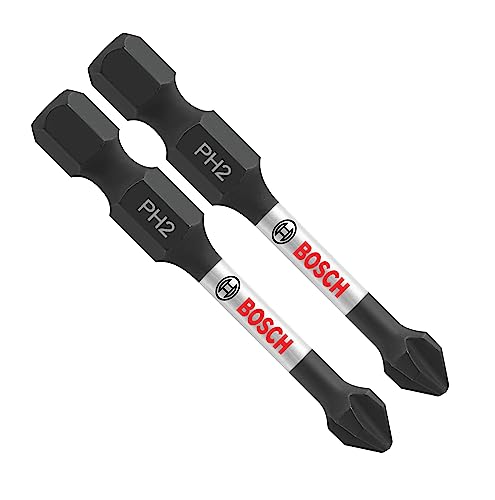 BOSCH ITPH2205 5-Pack 2 In. Phillips #2 Impact Tough Screwdriving Power Bits