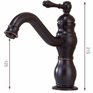 SJQKA-Faucet All copper bronze black European antique dish basin faucet kitchen faucet can rotate the general tap Basin