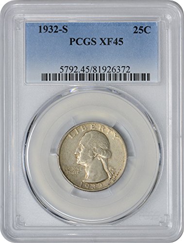 1932-S Washington Quarter, EF45, PCGS