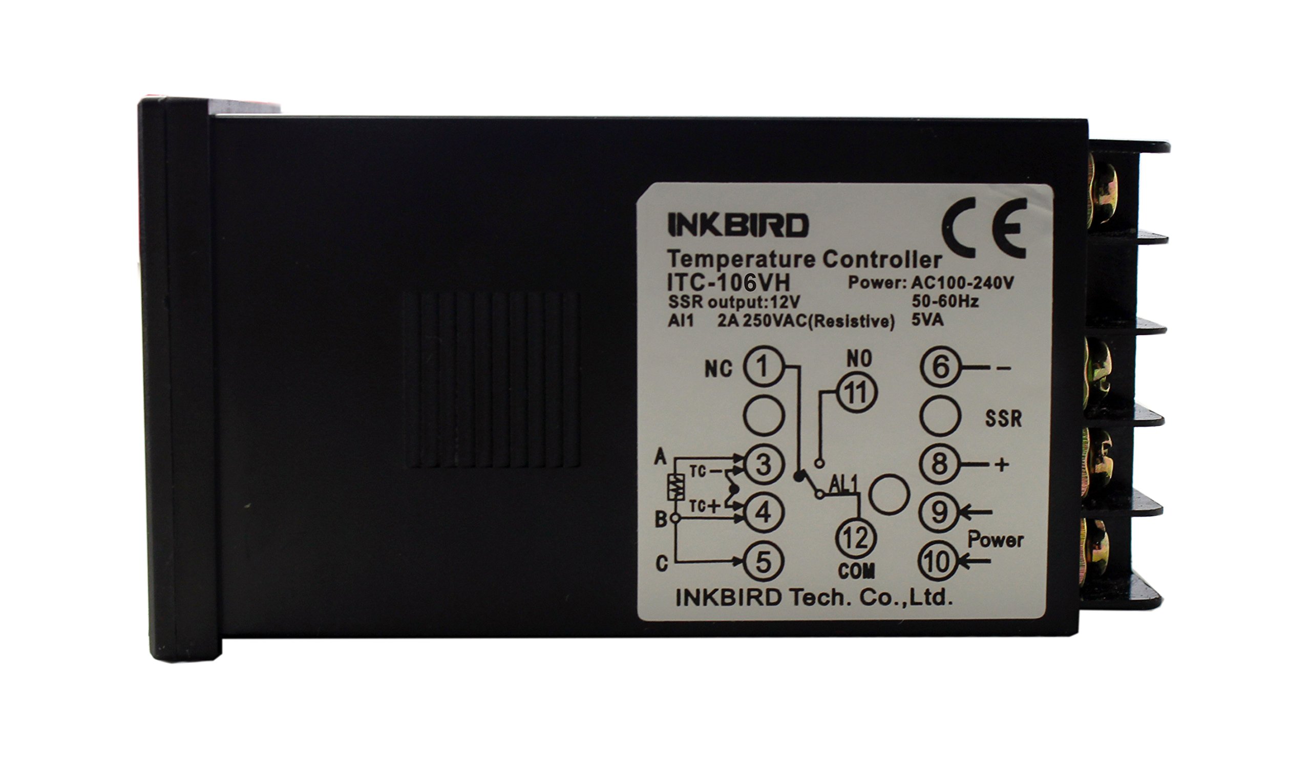 Inkbird F and C Display PID Temperature Controller Thermostat ITC-106RH Relay Output AC 100 to 240V