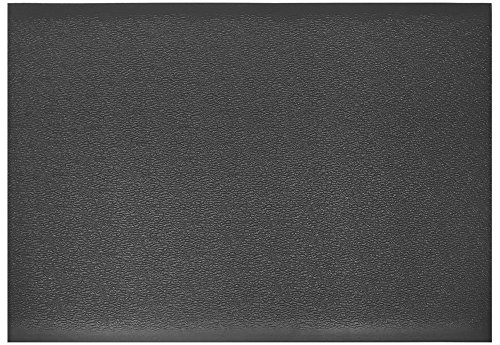 Portico Systems 18030504T Comfort Step 3/8" Anti-Fatigue Mat with Pebble Emboss, Solid Black, 3" x 5"