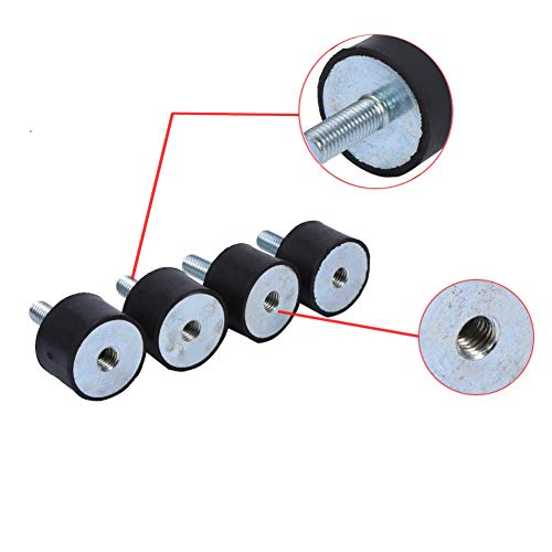 M8 Rubber Mounts Shock Absorber Anti Vibration Silentblock Car Boat Bobbins, Pack of 4