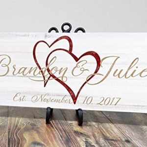 Family Established Wood Sign Personalized Wedding or Anniversary Gift