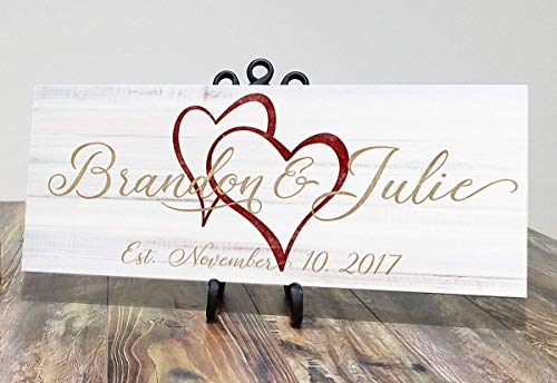 Family Established Wood Sign Personalized Wedding or Anniversary Gift