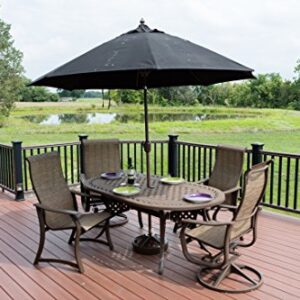 US Weight Durable Fillable Umbrella Base Designed to be Used with a Patio Table 3.5 pounds , Bronze
