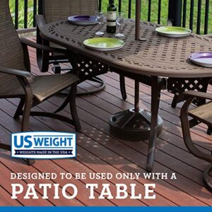 US Weight Durable Fillable Umbrella Base Designed to be Used with a Patio Table 3.5 pounds , Bronze