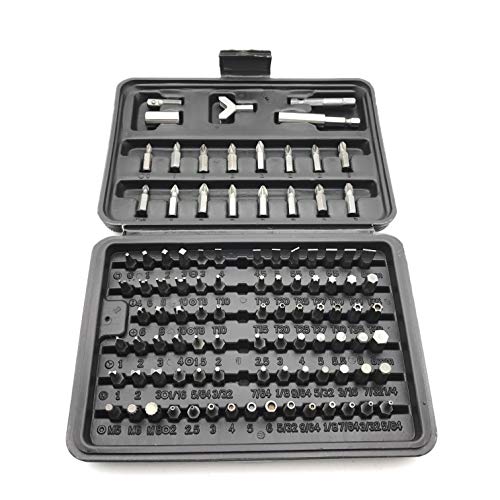 HTTMT 100 - Pcs 1/4 Torx Hex Torq Security Bit Set Tamper Proof Case Screwdriver