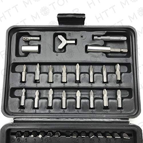 HTTMT 100 - Pcs 1/4 Torx Hex Torq Security Bit Set Tamper Proof Case Screwdriver