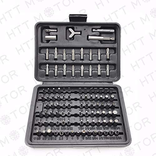 HTTMT 100 - Pcs 1/4 Torx Hex Torq Security Bit Set Tamper Proof Case Screwdriver