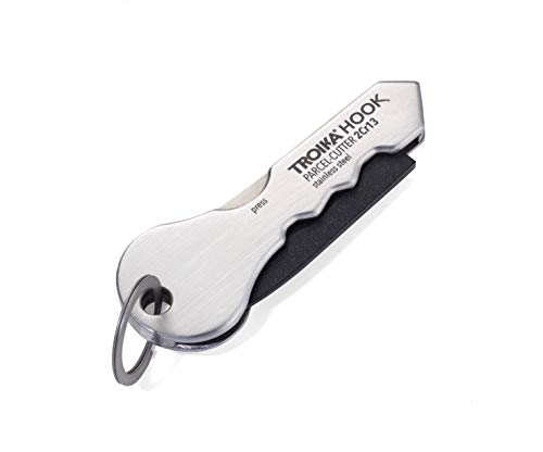 TROIKA Silver Tone Box Opener Keyring