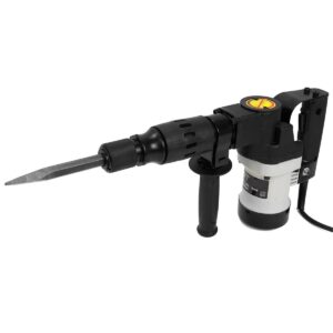XtremepowerUS Demolition Electric Hammer Jack Hammer Handle 1000W Concrete Breaker Flat and Point Chisel Bits with Case
