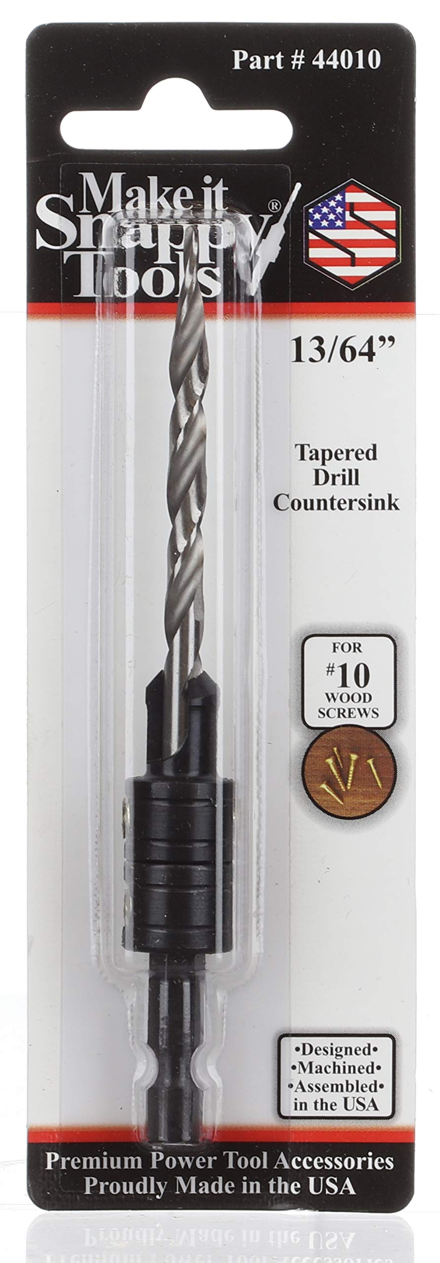 Snappy Tools 13/64 Inch Tapered Drill Countersink for # 10 Screw (Replaces Part # 44013) #44010