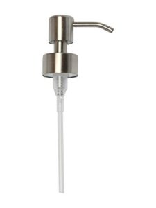 kapitan soap dispenser pump head replacement spare for standard 28/400 (26 mm - 28mm / 1.02 in-1.10 in) neck size, stainless steel brushed finish