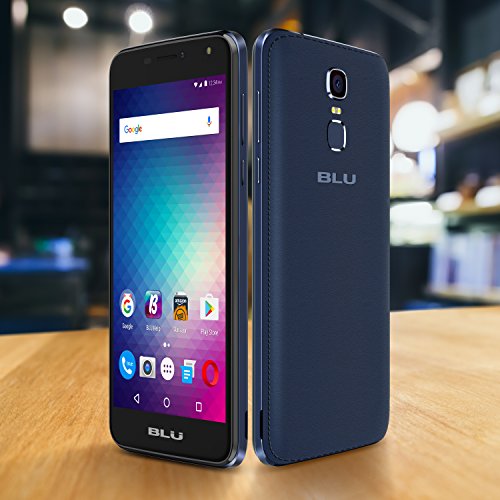 BLU Life Max - 5.5" 4G LTE GSM Unlocked - 16GB+2GB RAM w/ Fingerprint Sensor, 3700 mAh Battery -Blue