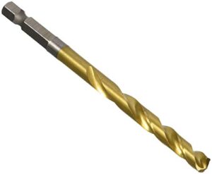 milwaukee electric tool 48-89-4614 twist impact drill bit, 17/64" diameter x 4-1/4" l, 2-1/2 ", 1/4" hex shank, 135 degree, titanium