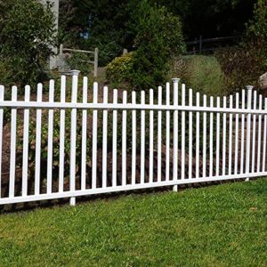 zippity outdoor products zp19018 (2 panel) vinyl picket kit, manchester fence, white