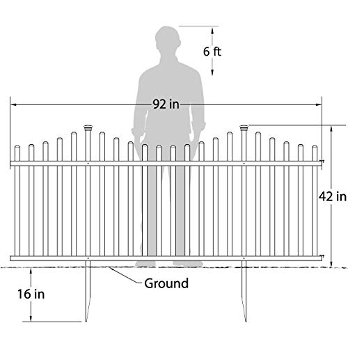 Zippity Outdoor Products ZP19018 (2 Panel) Vinyl Picket Kit, Manchester Fence, White