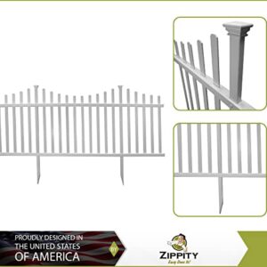 Zippity Outdoor Products ZP19018 (2 Panel) Vinyl Picket Kit, Manchester Fence, White