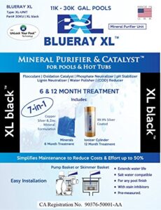 blueray xl - xl black | mineral purifier & catalyst for pools and hot tubs …