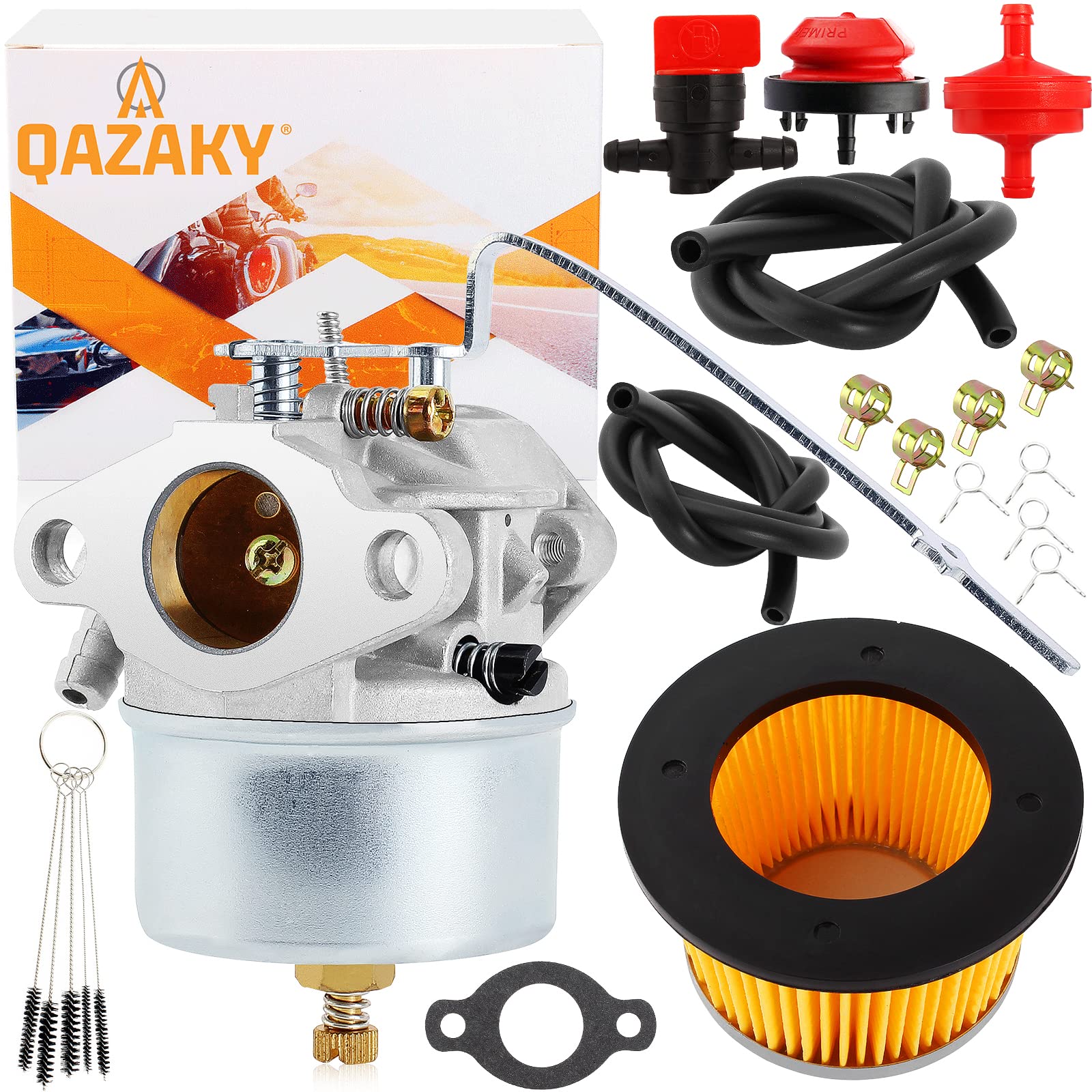 QAZAKY Carburetor Compatible with Tecumseh 631921 631070 631070A 631074 631245 631820 632284 H25 H30 H35 H40 Engine Carb Chipper Shredder Tiller Generator Snowblower