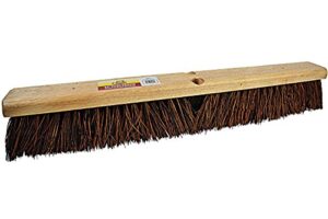 bristles 4224 24” push broom head for indoor and outdoor, commercial or residential use with stiff bristles for heavy-duty work on concrete, patio, garage, stone or any heavy duty cleaning