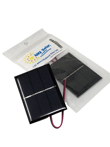 AMX3d Micro Mini Solar Cells – 1.5V 400mA 600mW Compact 80 x 60mm Solar Panels – Power Home DIY Projects, Toys & Chargers (1)