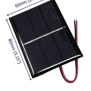 AMX3d Micro Mini Solar Cells – 1.5V 400mA 600mW Compact 80 x 60mm Solar Panels – Power Home DIY Projects, Toys & Chargers (1)