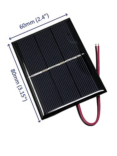 AMX3d Micro Mini Solar Cells – 1.5V 400mA 600mW Compact 80 x 60mm Solar Panels – Power Home DIY Projects, Toys & Chargers (1)