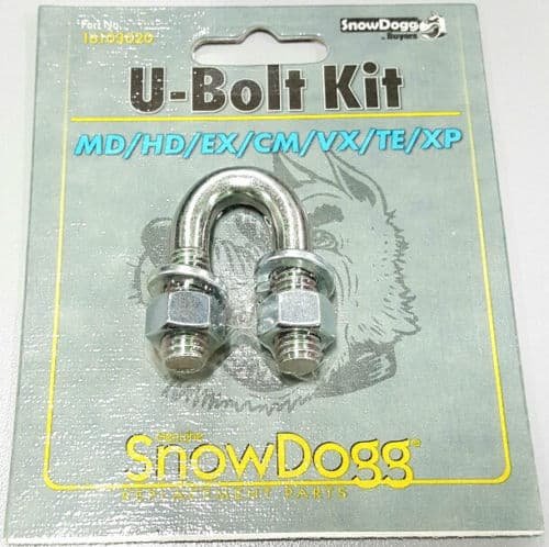 SnowDogg Part # 16103020 - MD, HD, EX, cm, VX, TE, XP Plow U-Bolt Kit with Nuts for Lift Chain