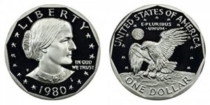 1980 s susan b. anthony proof dollar dollar perfect uncirculated us mint
