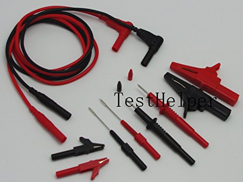 TestHelper TH-6-KIT Automotive Test Lead Kit, Test Probes,Flexible Silicon Back Probe pins,Shielded Alligator Clips and Large Crocodile Clips,Multimeter Clamp Meter