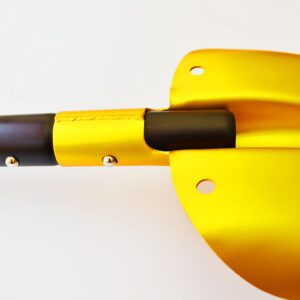 KAMINUO Portable Colorful Telescopic Aluminum Car Adjustable Extended Edition Snow Shovel (Golden)