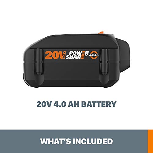 WORX WA3578 - PowerShare 20V 4.0Ah, Lithium Ion High Capacity Battery, Orange and Black