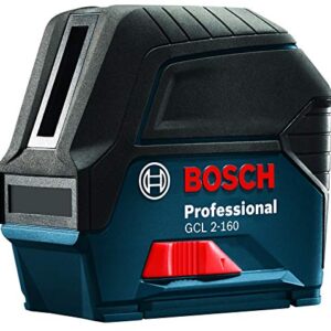 BOSCH 65 Ft. Self-Leveling Cross-Line Combination Laser with Plumb Points GCL 2-160 , Black